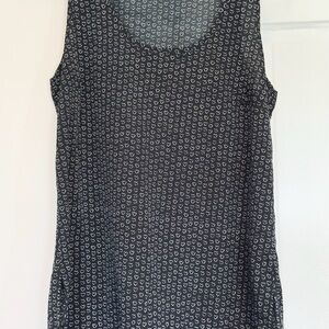 Banana Republic Women's Sleeveless Top Size S, Black/White Hearts